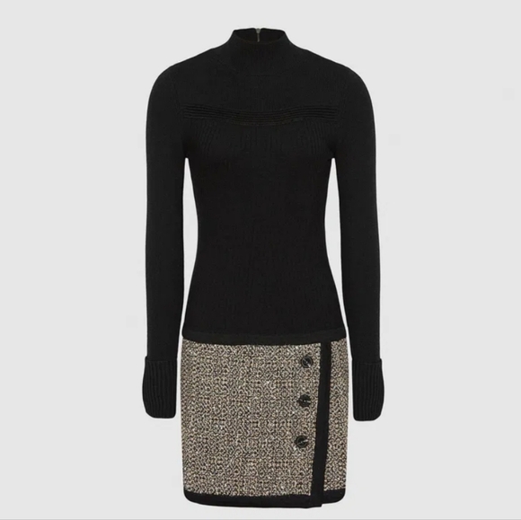 SOLD-Reiss Kelly Black knitted Kelly dress - Picture 1 of 9